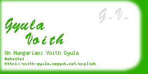 gyula voith business card